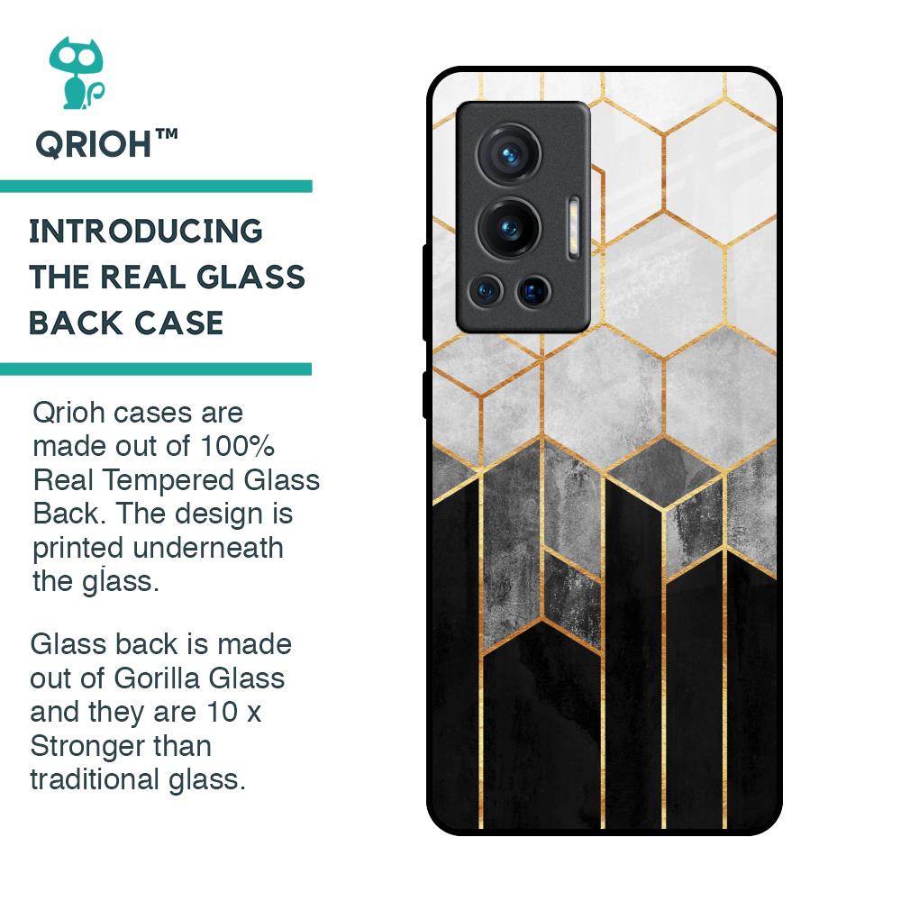Tricolor Pattern Glass Case for Vivo X70 Pro