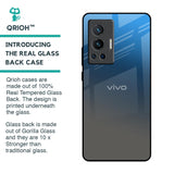 Blue Grey Ombre Glass Case for Vivo X70 Pro