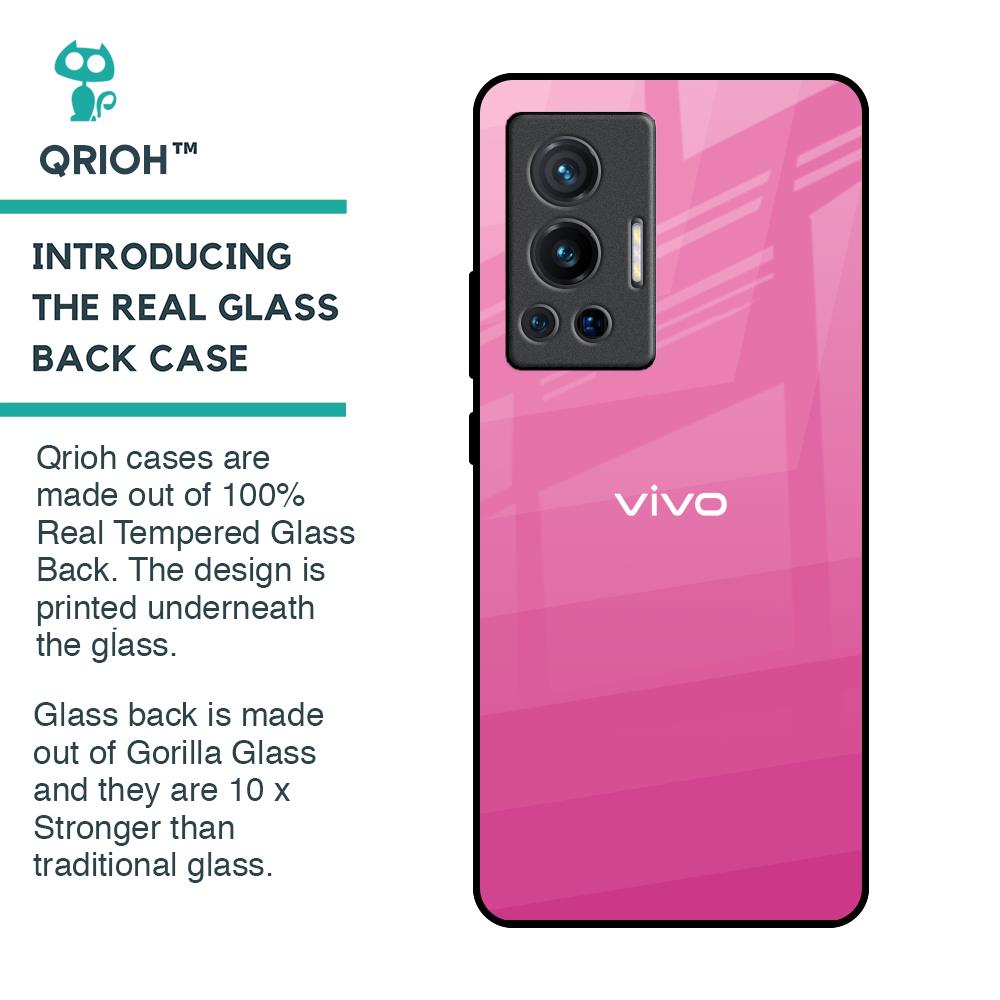 Pink Ribbon Caddy Glass Case for Vivo X70 Pro