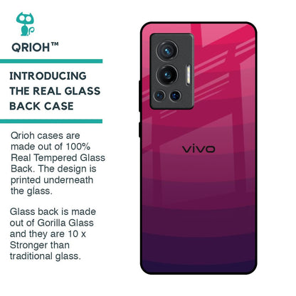 Wavy Pink Pattern Glass Case for Vivo X70 Pro