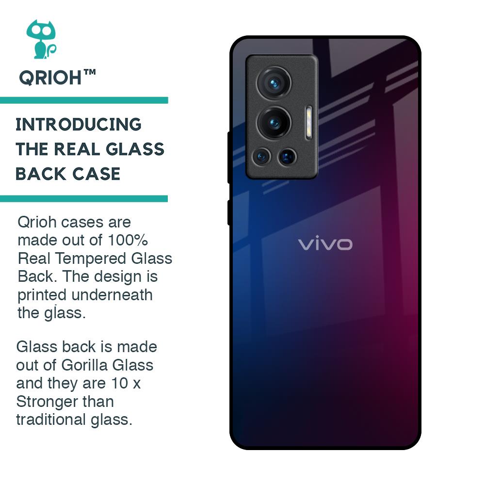 Mix Gradient Shade Glass Case For Vivo X70 Pro