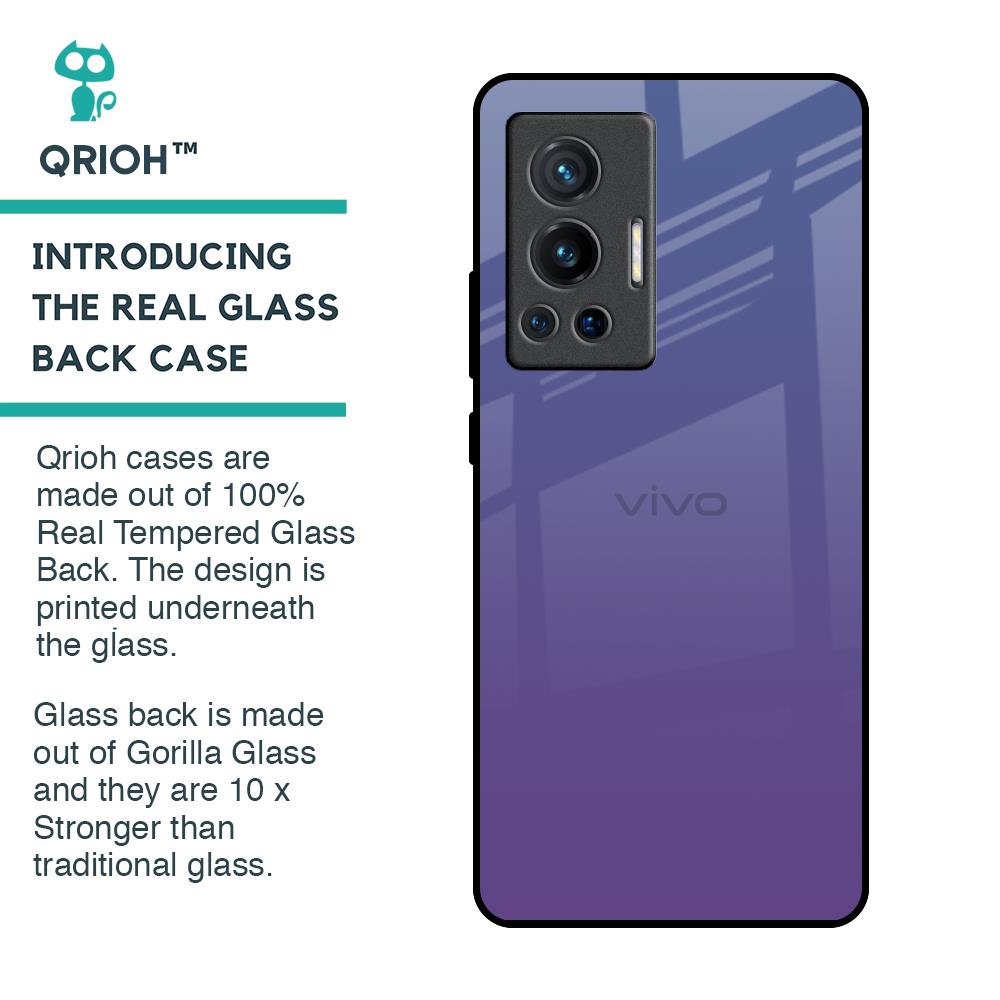Indigo Pastel Glass Case For Vivo X70 Pro