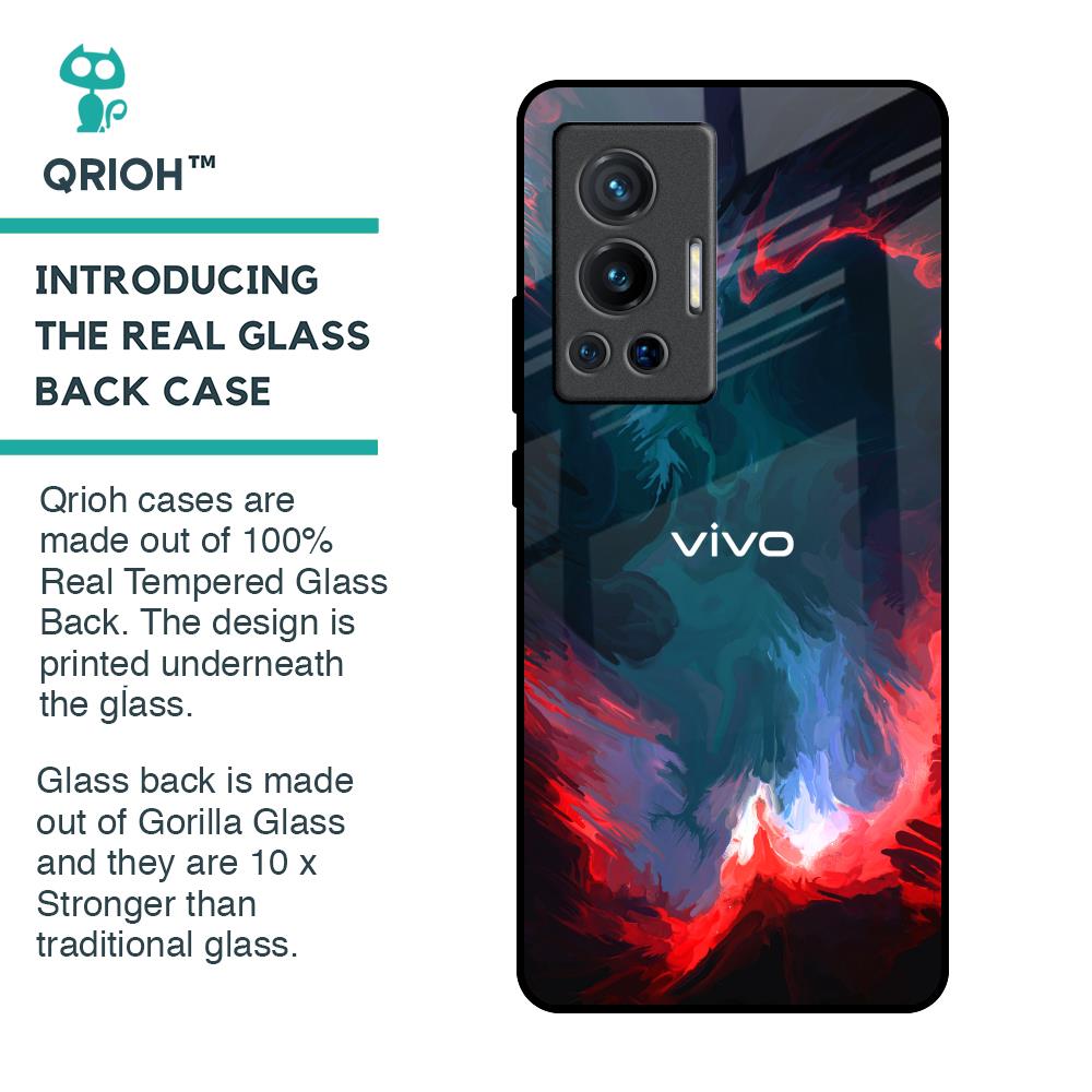 Brush Art Glass Case For Vivo X70 Pro