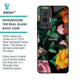 Flowers & Butterfly Glass Case for Vivo X70 Pro