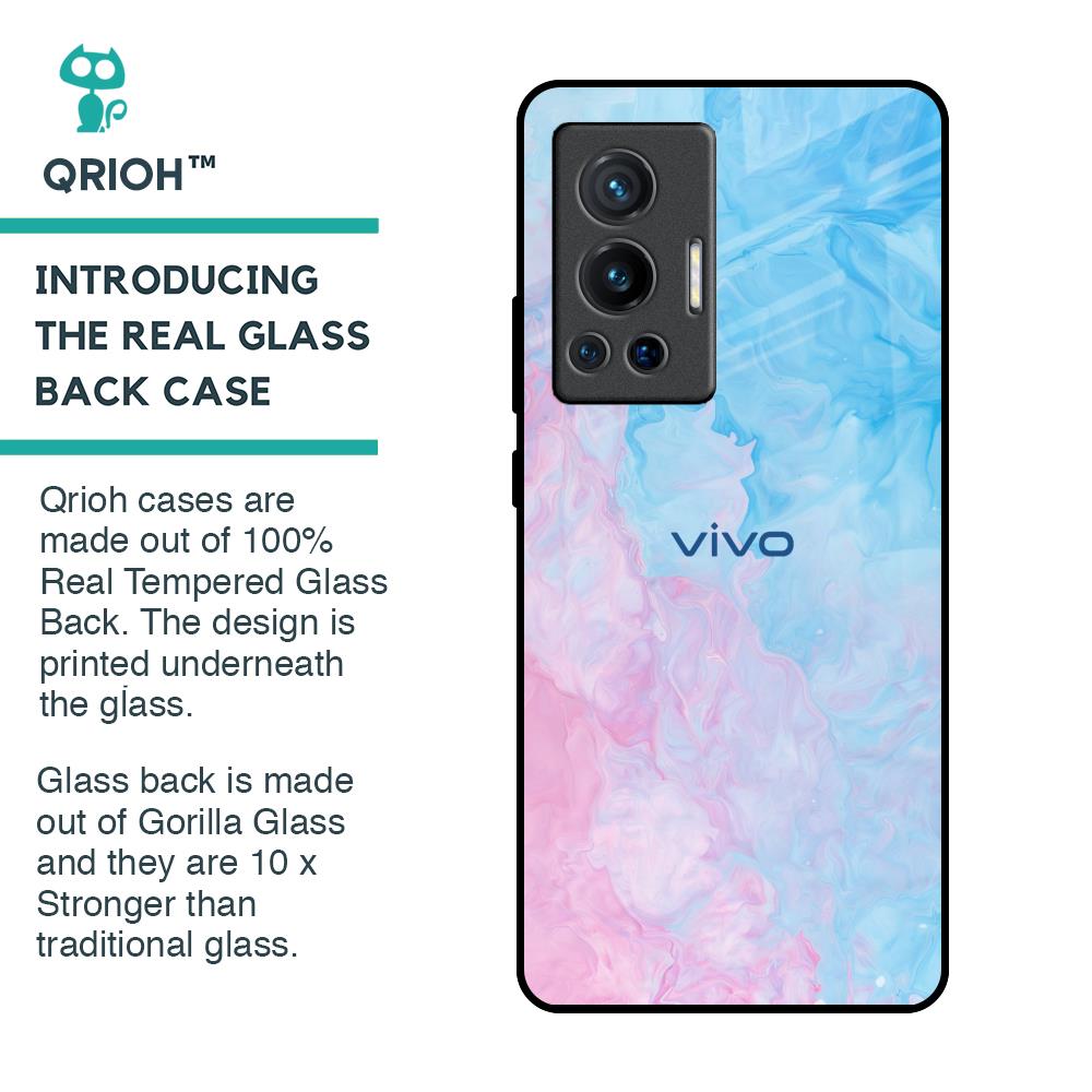Mixed Watercolor Glass Case for Vivo X70 Pro