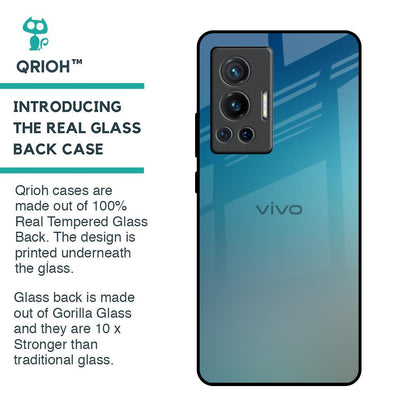 Sea Theme Gradient Glass Case for Vivo X70 Pro