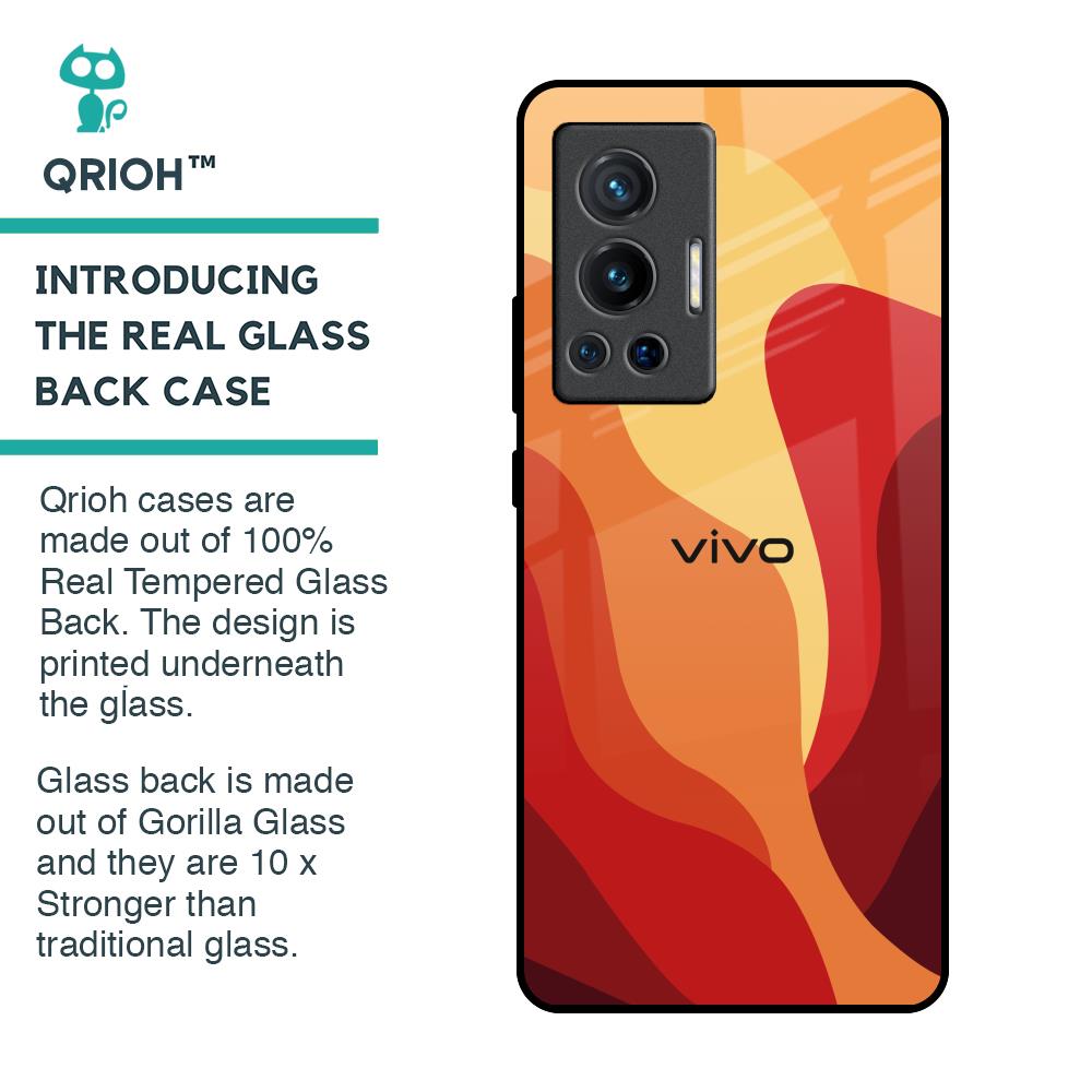 Magma Color Pattern Glass Case for Vivo X70 Pro