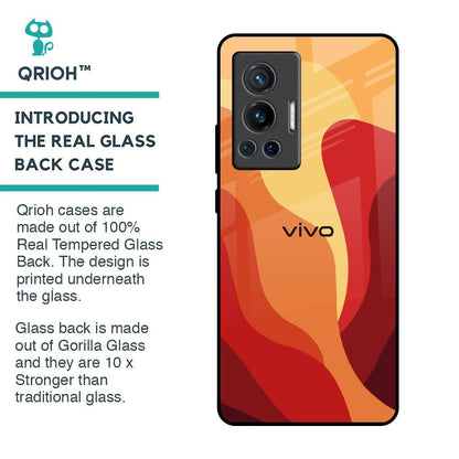 Magma Color Pattern Glass Case for Vivo X70 Pro