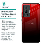 Maroon Faded Glass Case for Vivo X70 Pro