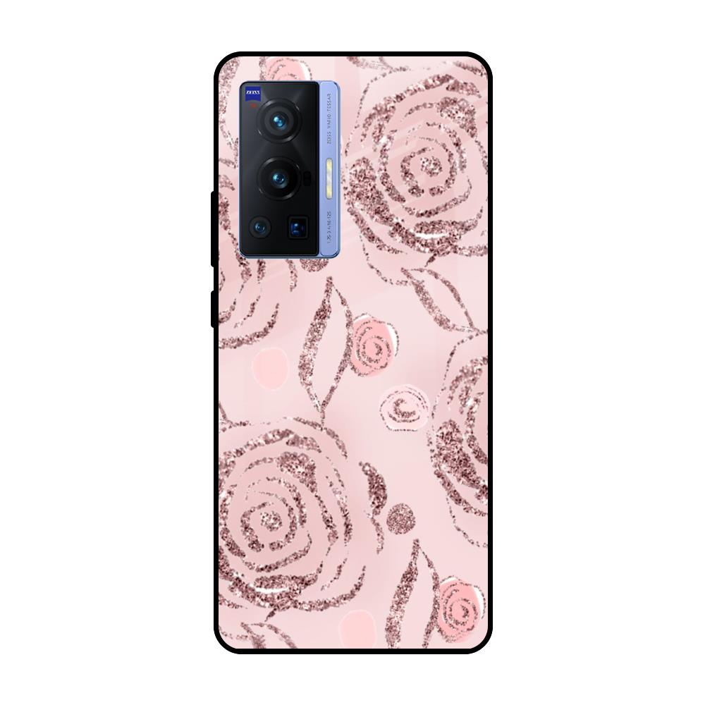 Shimmer Roses Vivo X70 Pro Glass Cases & Covers Online