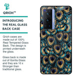 Peacock Feathers Glass case for Vivo X70 Pro