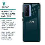 Hunter Green Glass Case For Vivo X70 Pro