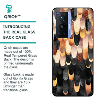 Bronze Abstract Glass Case for Vivo X70 Pro