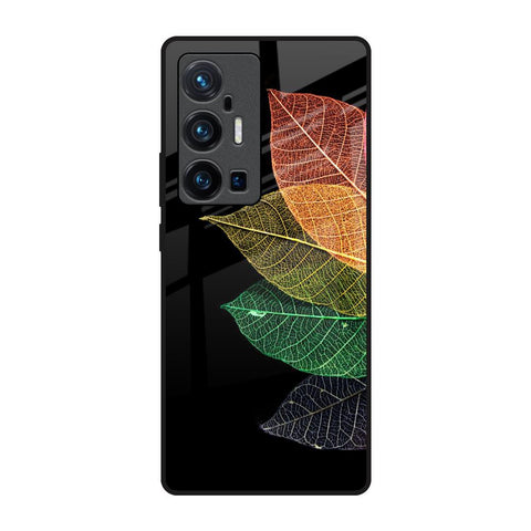 Colorful Leaves Vivo X70 Pro Plus Glass Back Cover Online