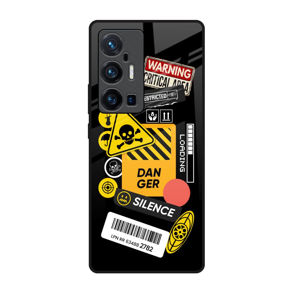 Danger Signs Vivo X70 Pro Plus Glass Back Cover Online