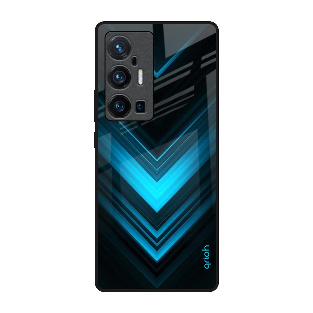 Vertical Blue Arrow Vivo X70 Pro Plus Glass Back Cover Online