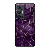 Geometric Purple Vivo X70 Pro Plus Glass Back Cover Online