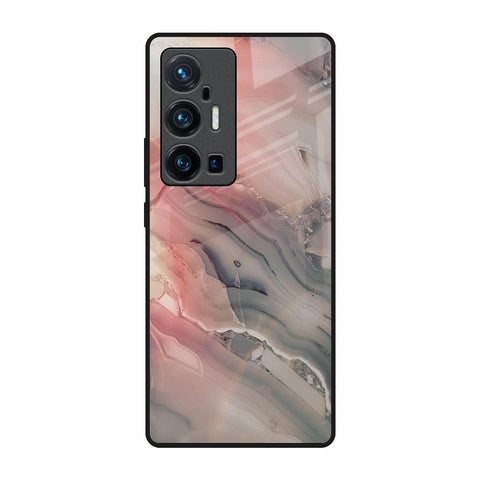 Pink And Grey Marble Vivo X70 Pro Plus Glass Back Cover Online