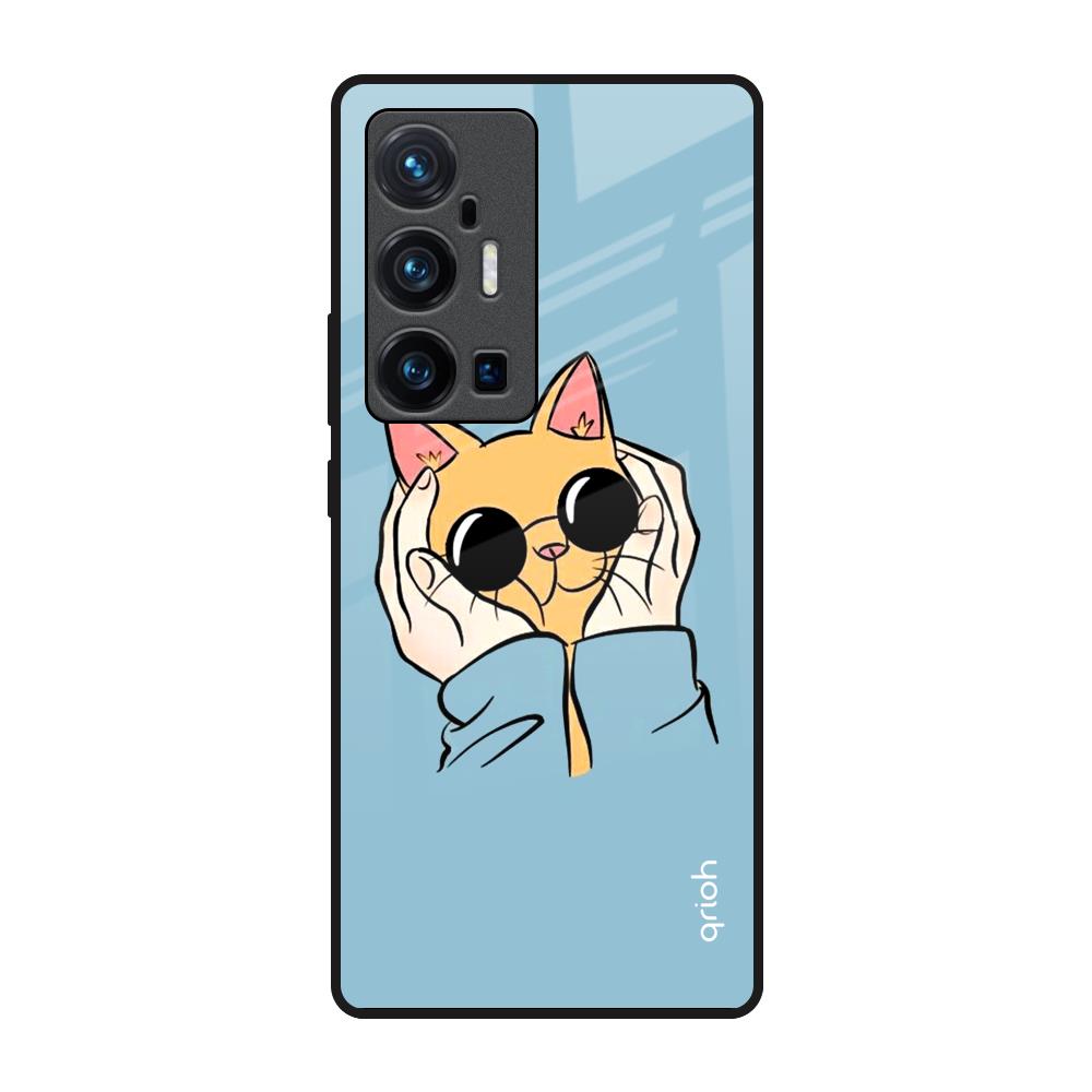 Adorable Cute Kitty Vivo X70 Pro Plus Glass Back Cover Online