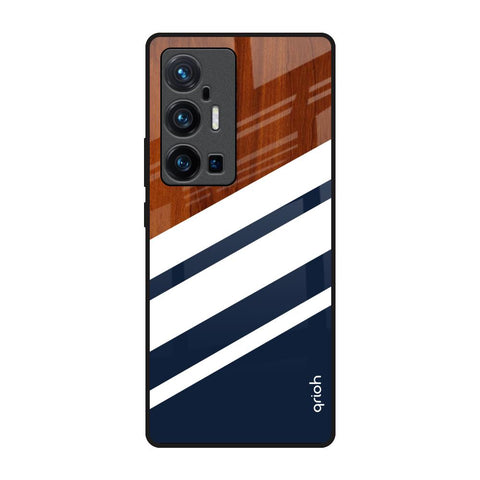Bold Stripes Vivo X70 Pro Plus Glass Back Cover Online