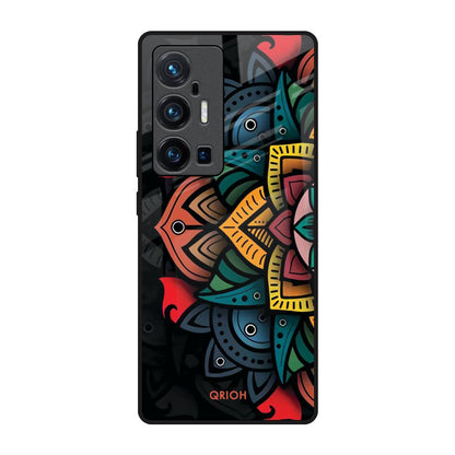 Retro Gorgeous Flower Vivo X70 Pro Plus Glass Back Cover Online