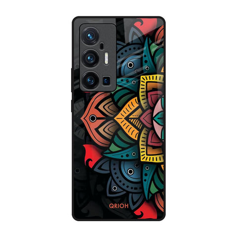 Retro Gorgeous Flower Vivo X70 Pro Plus Glass Back Cover Online
