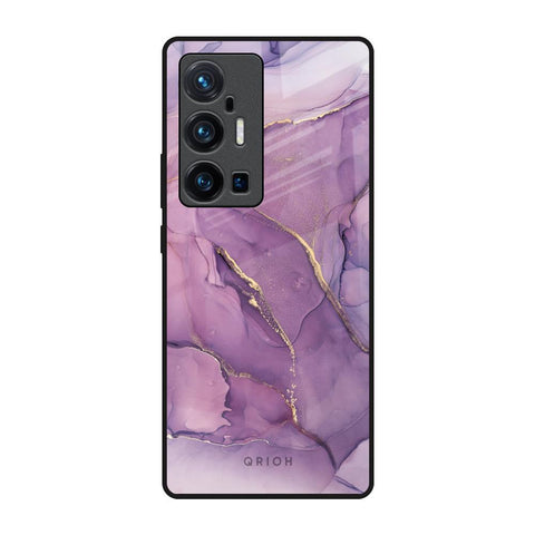 Purple Gold Marble Vivo X70 Pro Plus Glass Back Cover Online