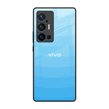 Wavy Blue Pattern Vivo X70 Pro Plus Glass Back Cover Online