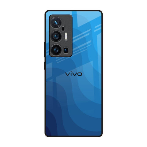 Blue Wave Abstract Vivo X70 Pro Plus Glass Back Cover Online
