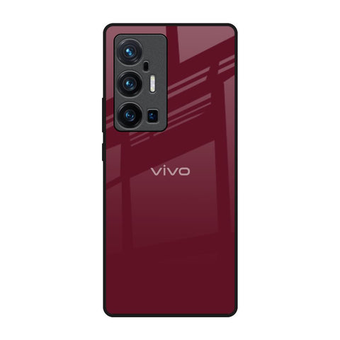 Classic Burgundy Vivo X70 Pro Plus Glass Back Cover Online