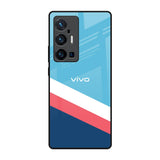 Pink & White Stripes Vivo X70 Pro Plus Glass Back Cover Online