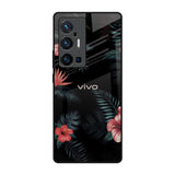 Tropical Art Flower Vivo X70 Pro Plus Glass Back Cover Online