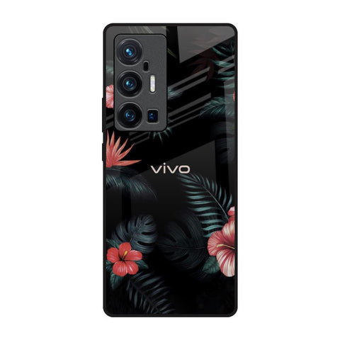 Tropical Art Flower Vivo X70 Pro Plus Glass Back Cover Online