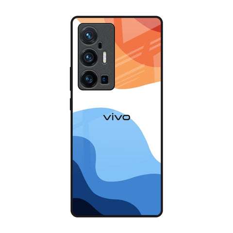 Wavy Color Pattern Vivo X70 Pro Plus Glass Back Cover Online