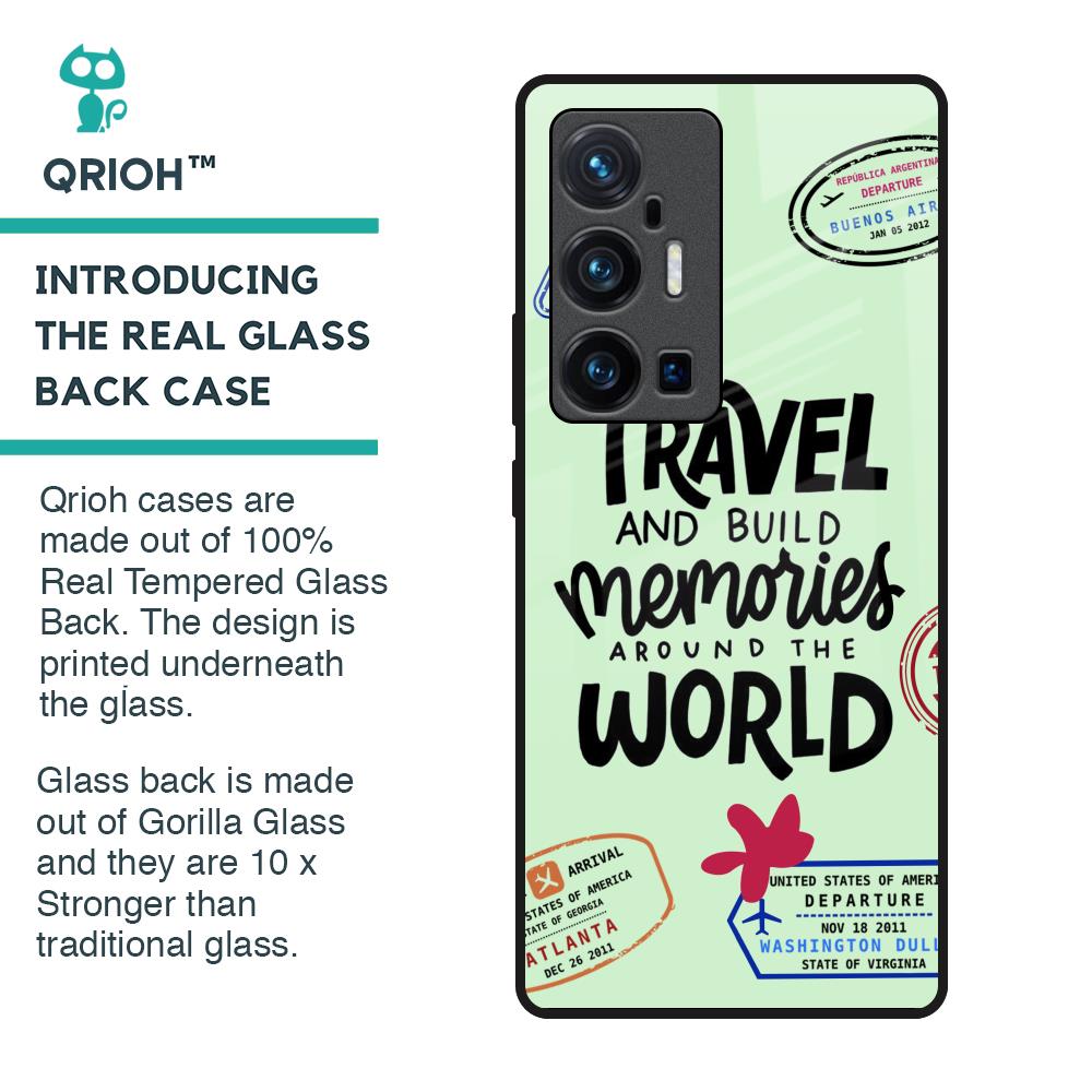 Travel Stamps Glass Case for Vivo X70 Pro Plus