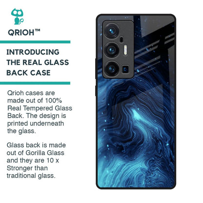 Dazzling Ocean Gradient Glass Case For Vivo X70 Pro Plus