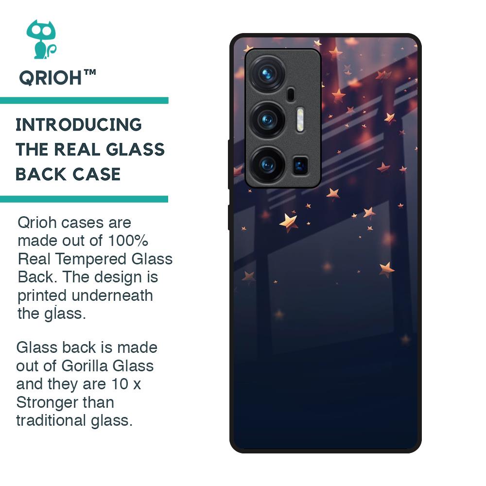 Falling Stars Glass Case For Vivo X70 Pro Plus