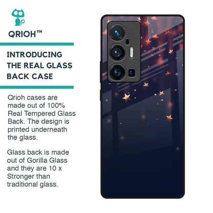 Falling Stars Glass Case For Vivo X70 Pro Plus