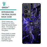 Techno Color Pattern Glass Case For Vivo X70 Pro Plus