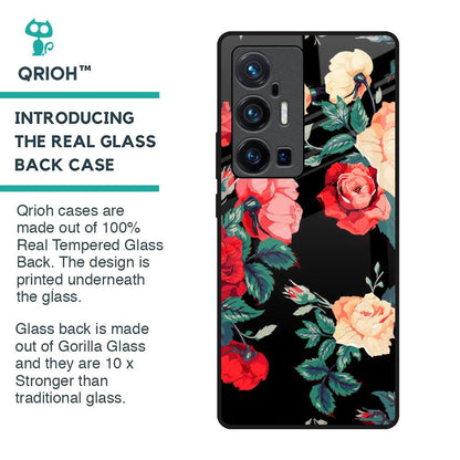 Floral Bunch Glass Case For Vivo X70 Pro Plus