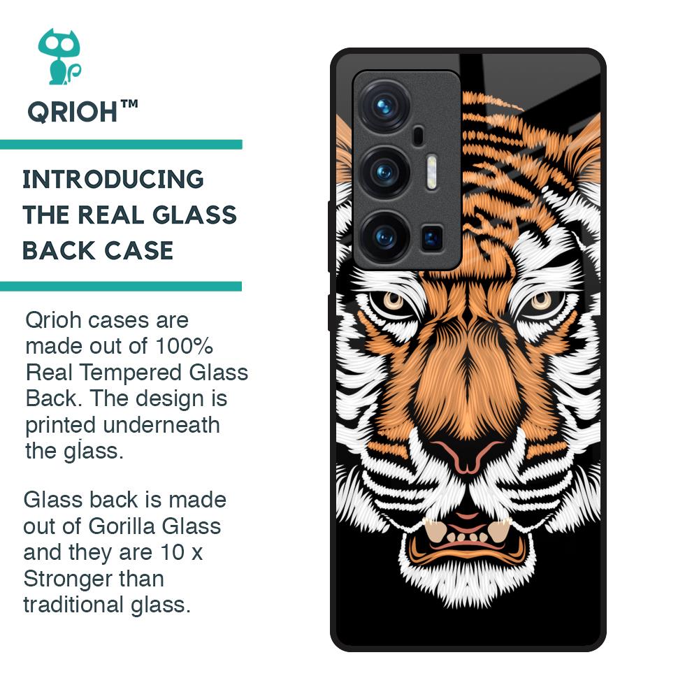 Angry Tiger Glass Case For Vivo X70 Pro Plus