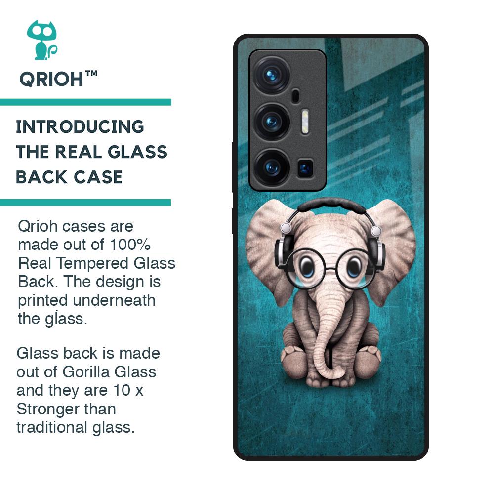 Adorable Baby Elephant Glass Case For Vivo X70 Pro Plus