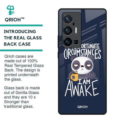 Struggling Panda Glass Case for Vivo X70 Pro Plus