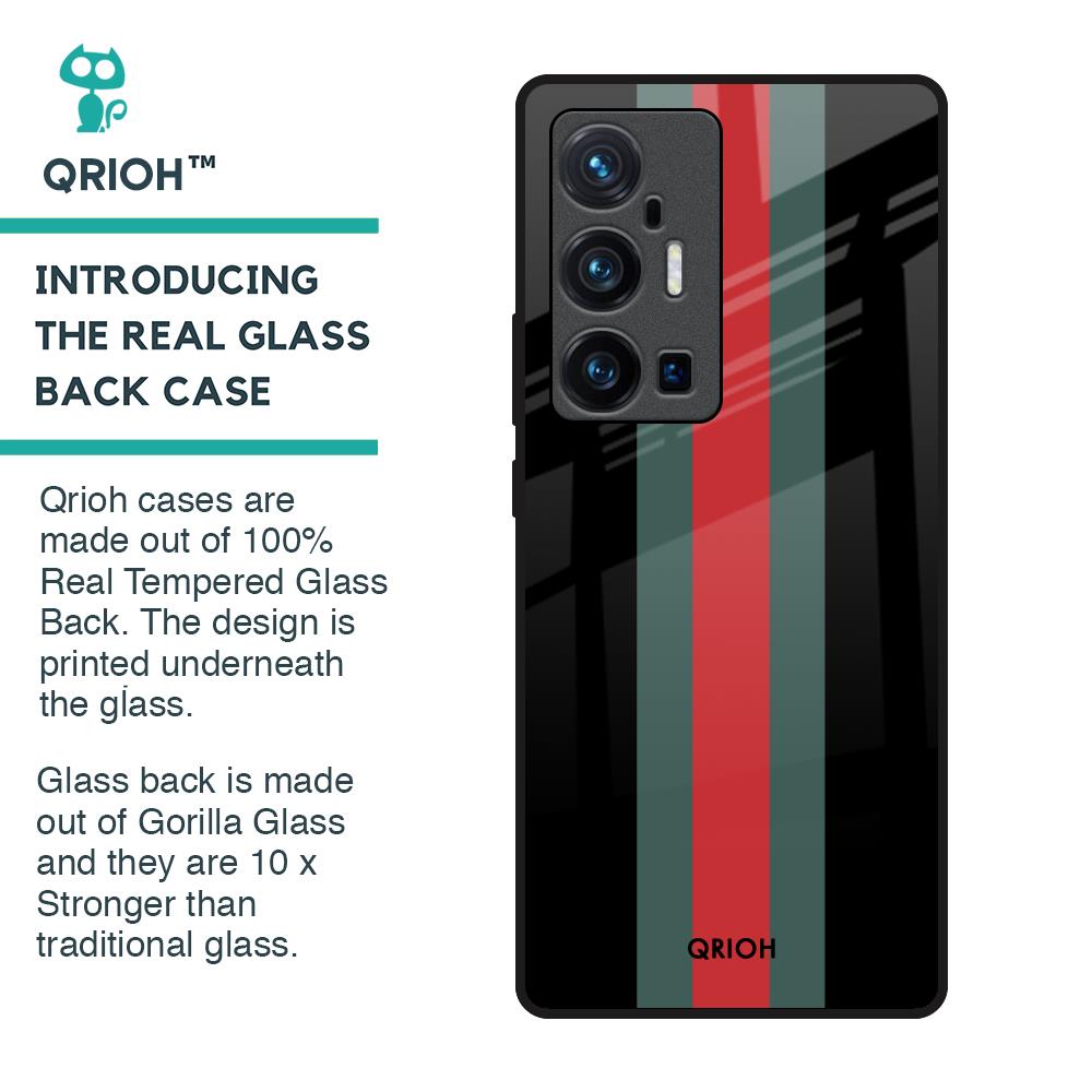 Vertical Stripes Glass Case for Vivo X70 Pro Plus