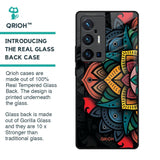 Retro Gorgeous Flower Glass Case for Vivo X70 Pro Plus