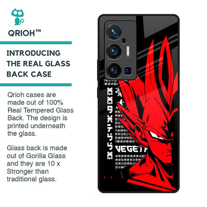 Red Vegeta Glass Case for Vivo X70 Pro Plus