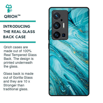 Ocean Marble Glass Case for Vivo X70 Pro Plus