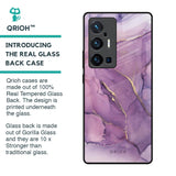 Purple Gold Marble Glass Case for Vivo X70 Pro Plus