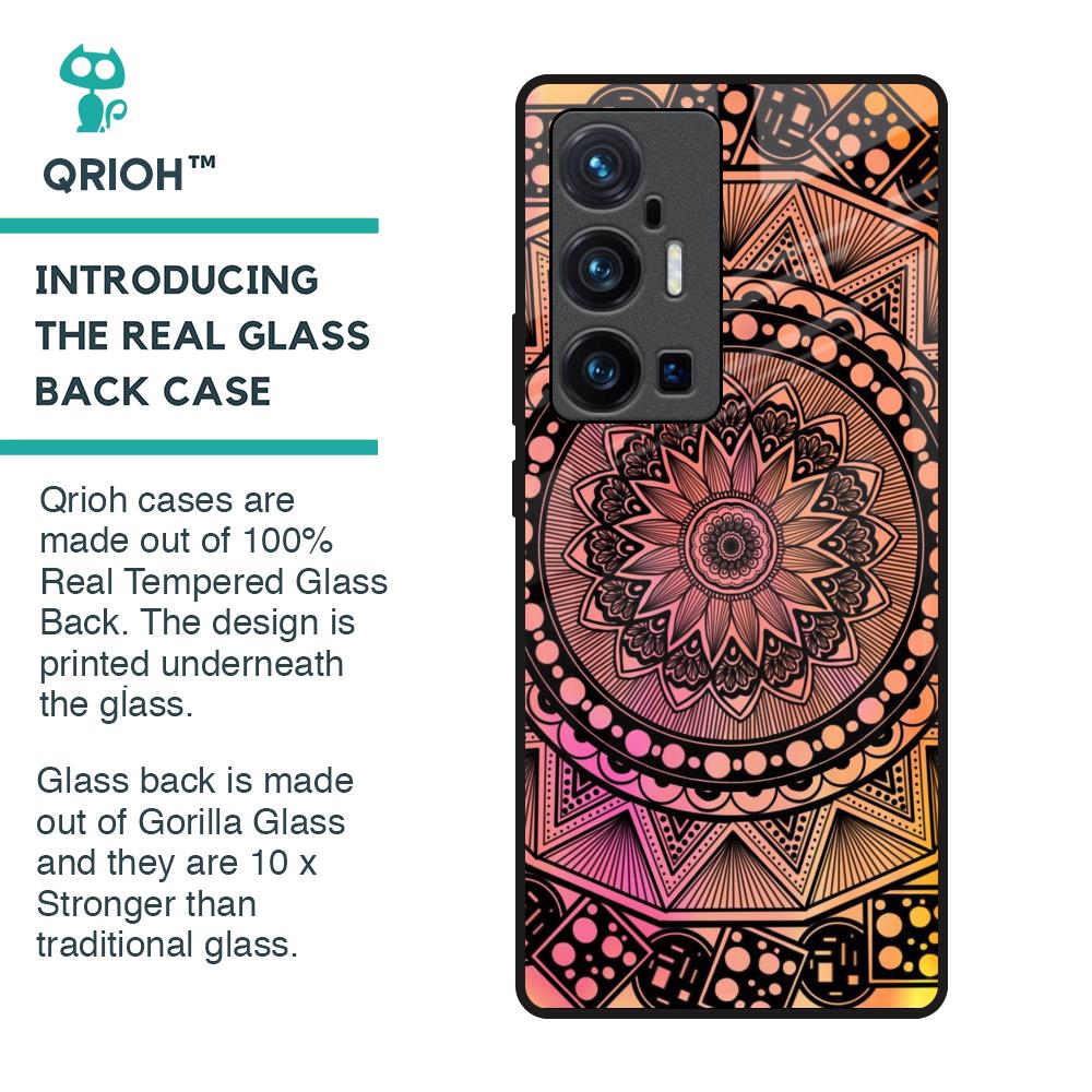 Floral Mandala Glass Case for Vivo X70 Pro Plus