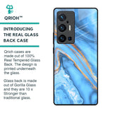 Vibrant Blue Marble Glass Case for Vivo X70 Pro Plus